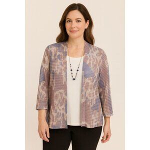 NWOT Alfred Dunner Women's Pastel Cardigan and White Blouse